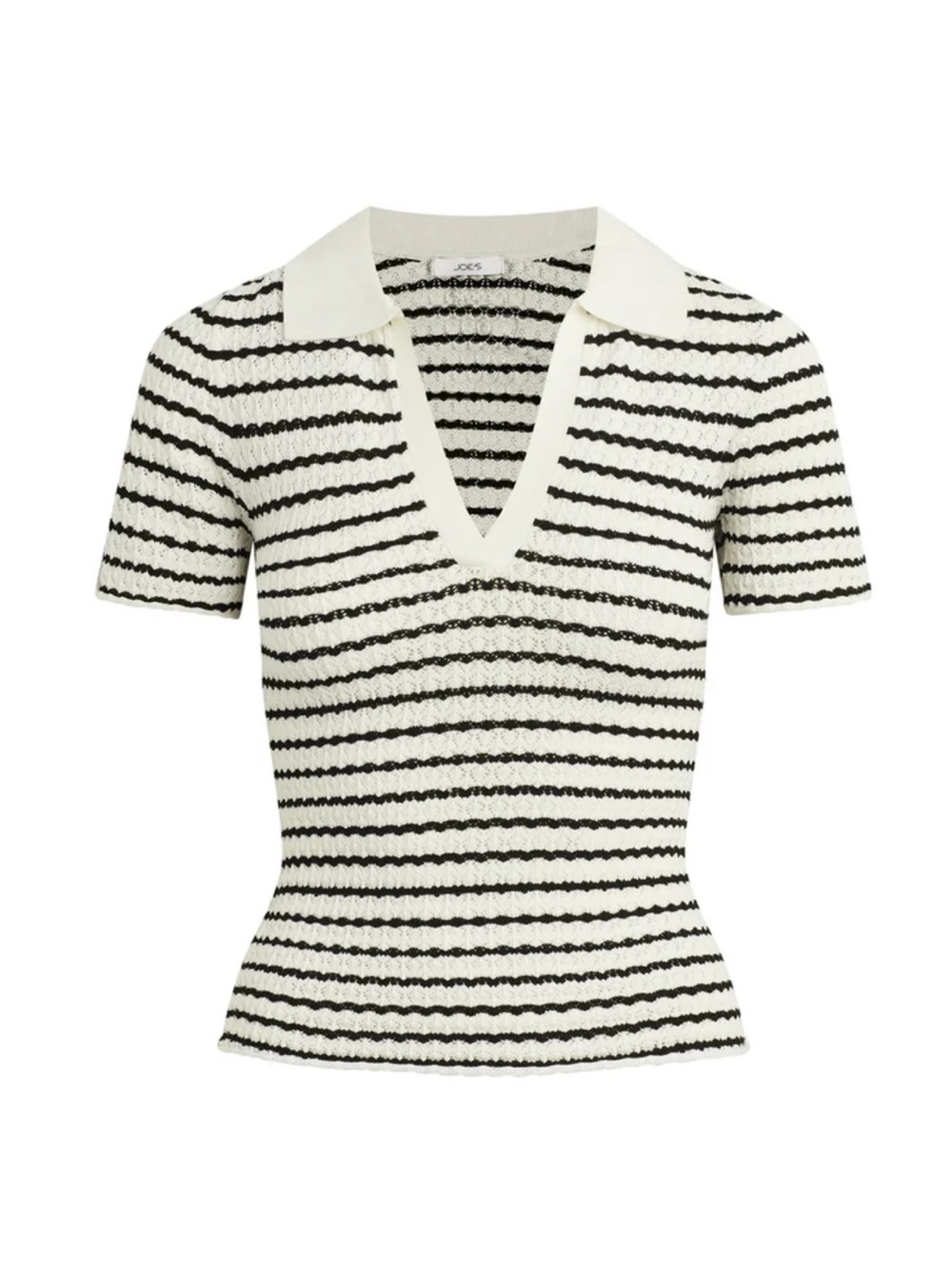 NWT Joes Jeans Jess Striped Pointelle Polo